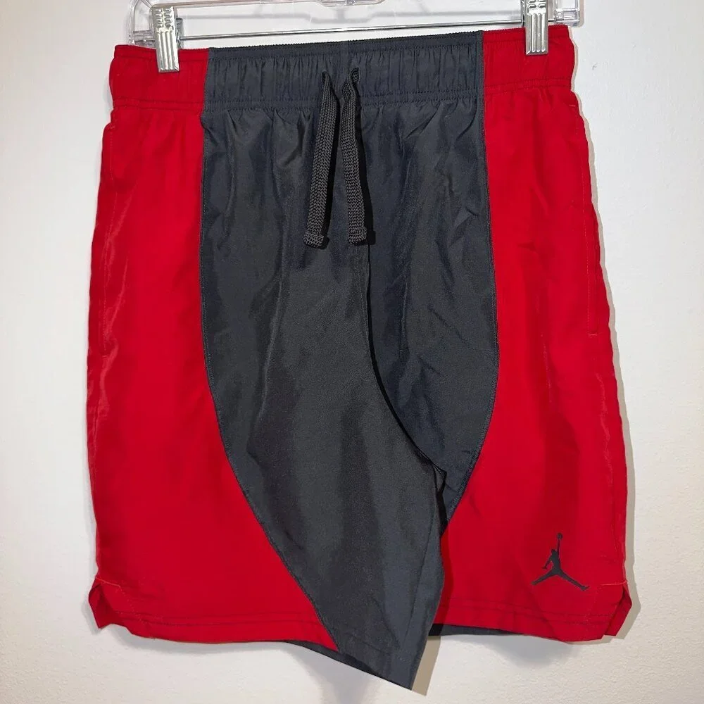 Jordan Basketball Shorts Size M Red Black Jumpman Athletic Gym Workout